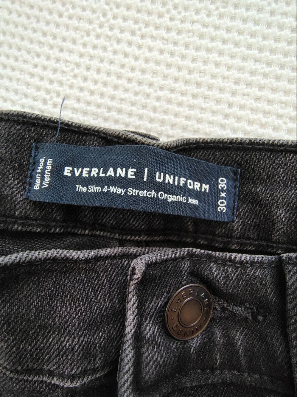 Everlane Black Slim Stretch Jeans Size 30.